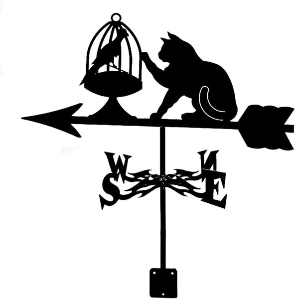 Weathercock Wind Direction Indicator Retro Stainless Steel wind vane Metal wea Carousel 1