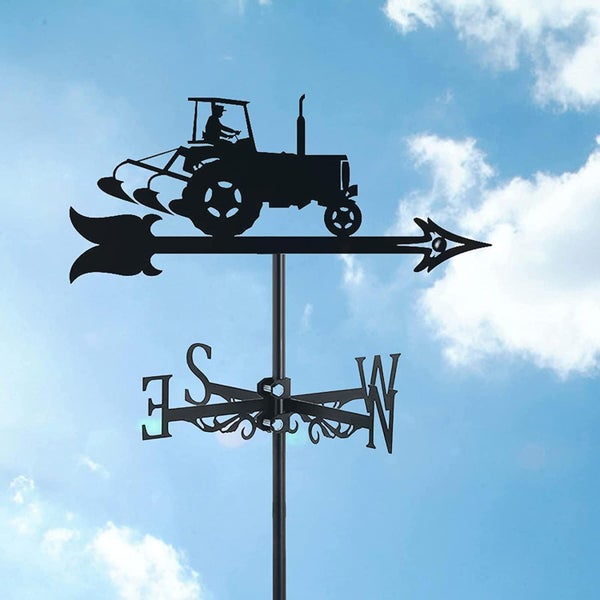 Weathercock Direction Indicator Metal wind vane Orchard Farm Weather Vane Blac Carousel 1