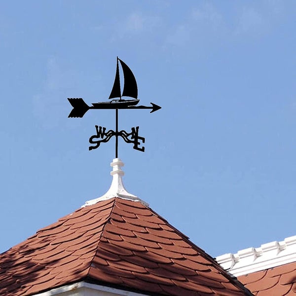 Weathercock - With Animal Silhouette Ornament Metal Weather Vane For Outdoor R Carousel 2
