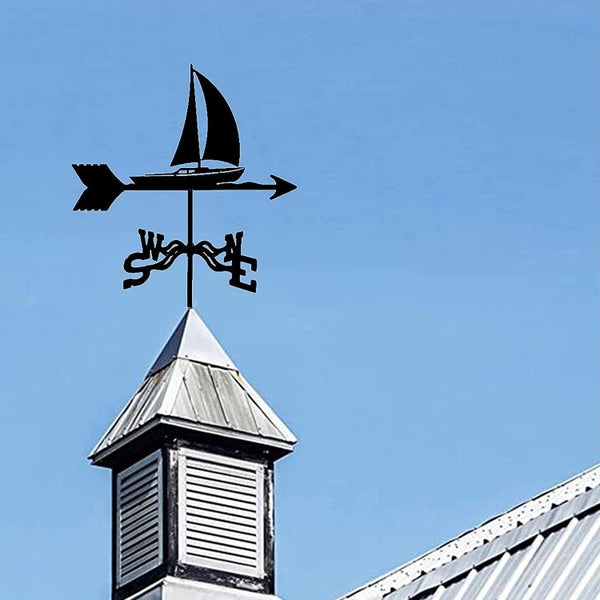 Weathercock - With Animal Silhouette Ornament Metal Weather Vane For Outdoor R Carousel 7