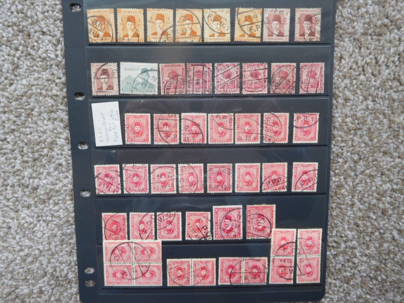 Military post offices and postmarks in Egypt on 48 stamps Carousel 1