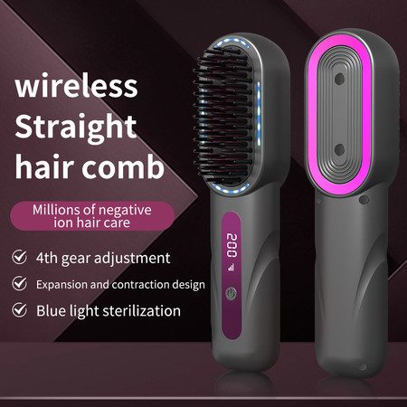Cordless Straight Curly Hair Comb Heated Hair Straightener Carousel 2