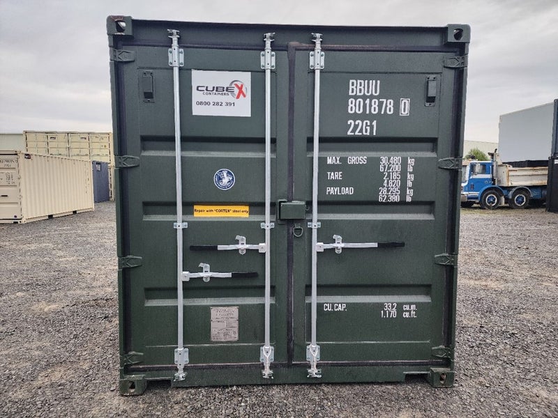 20ft GP Green new build, one trip Shipping Container. CHRISTCHURCH62864737875074112