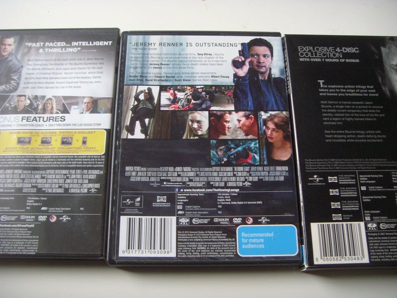 Jason Bourne Movies x 5 Collection - All Five Movies Matt damon Jeremy Renner62957611895170112