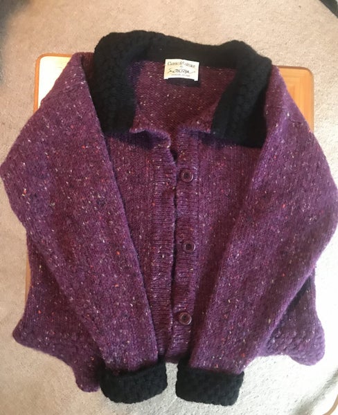 Pure WOOL HAND LOOMED IRISH MADE CARDIGAN/ Stunning Warm 100 % WOOL / $1-00 Res Carousel 1