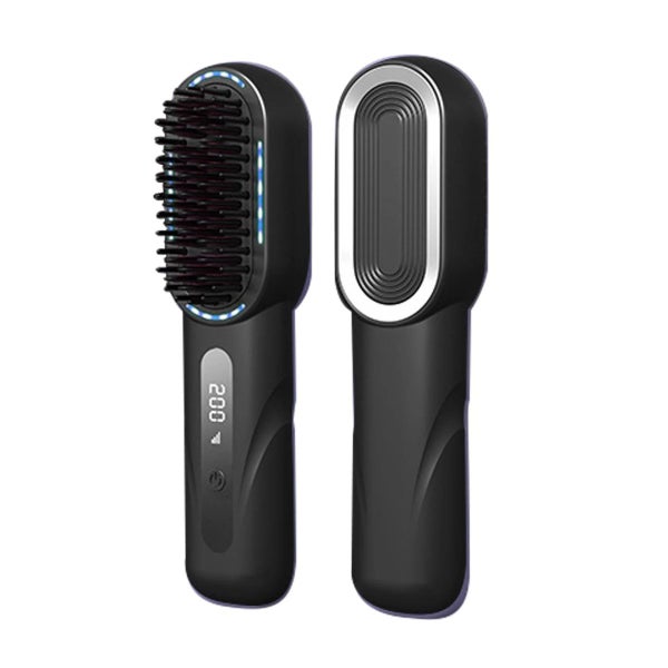 Cordless Straight Curly Hair Comb Heated Hair Straightener Carousel 1