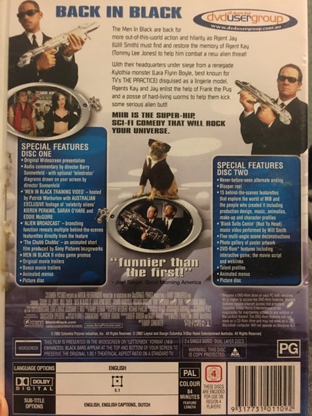 MEN IN BLACK II ( MIIB ) 2 DISC COLLECTORS EDITION62988861583873111