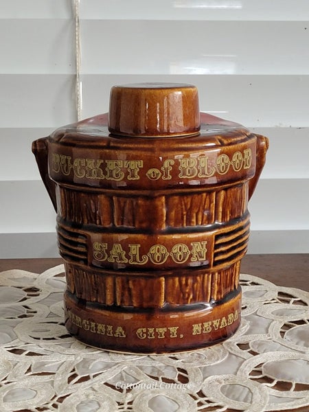 Ezra Brook Bucket of Blood Saloon Decanter Kentucky Bourbon 1970 Empty Carousel 2