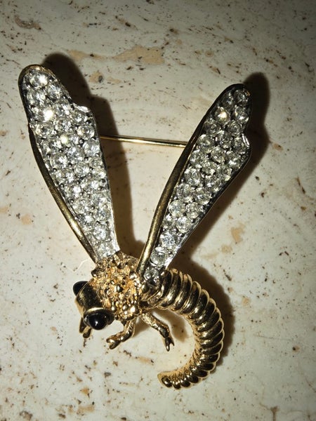 c1960-80s D'Orlan 22k GP rare Insect Brooch.62864736758786115