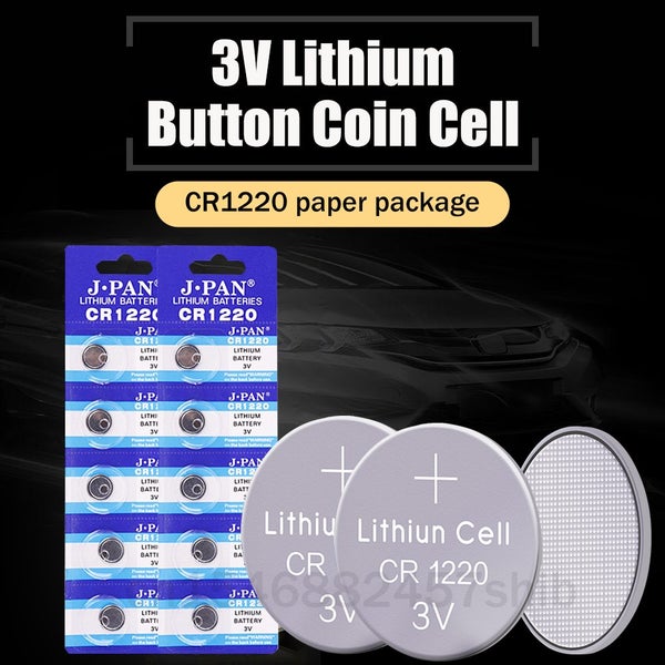 2 x CR1220 3V Lithium Battery For Car Remote Control Toys Watch Carousel 2