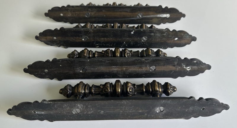 Vintage ornate bronzed brass door handles Carousel 9