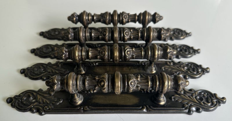 Vintage ornate bronzed brass door handles Carousel 2