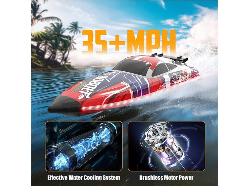 RC Brushless RC Boats - 35+MPH Fast RC Boats for Lakes, Adults Carousel 2