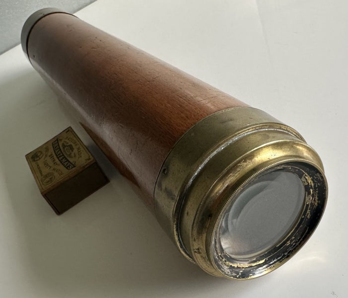 Victorian T Harris & son day or night mahogany & brass telescope Carousel 17
