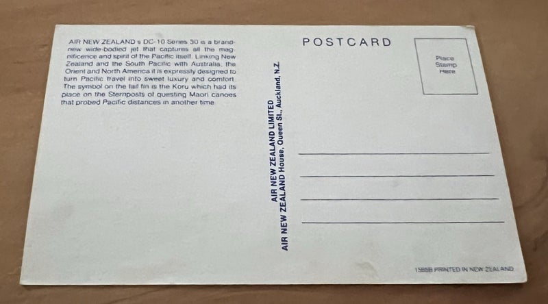 Air NZ DC 10 Postcard Carousel 2
