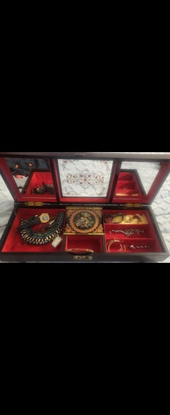 Antique Japanese musical jewellery box Carousel 1