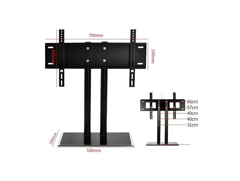 PTN 32" - 70" TV Stand Adjustable Height 50Kg Universal TV Monitor Stand LED Carousel 2