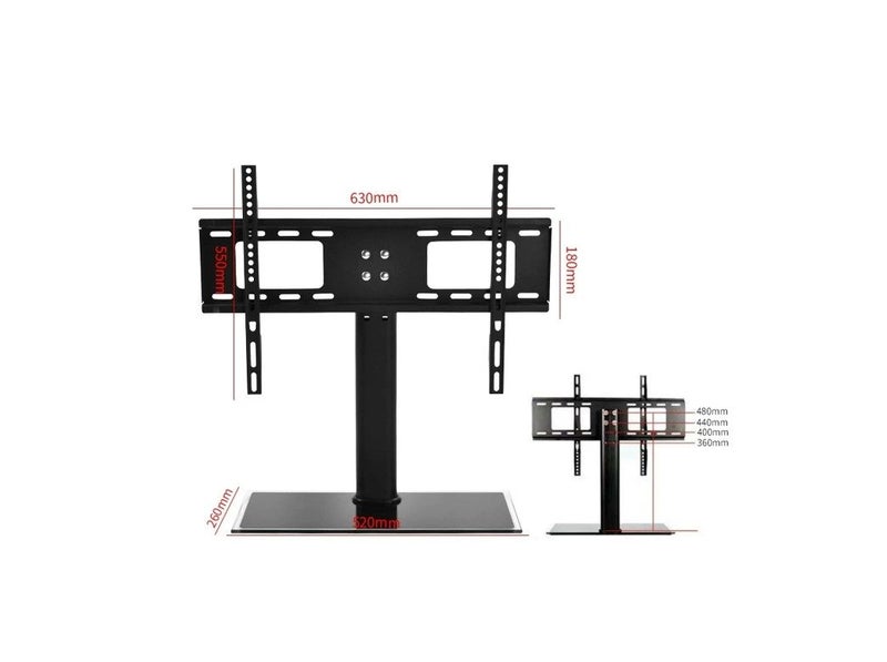 PTN 37" - 55" TV Stand Adjustable Height 40Kg Universal TV Monitor Stand LED Carousel 2