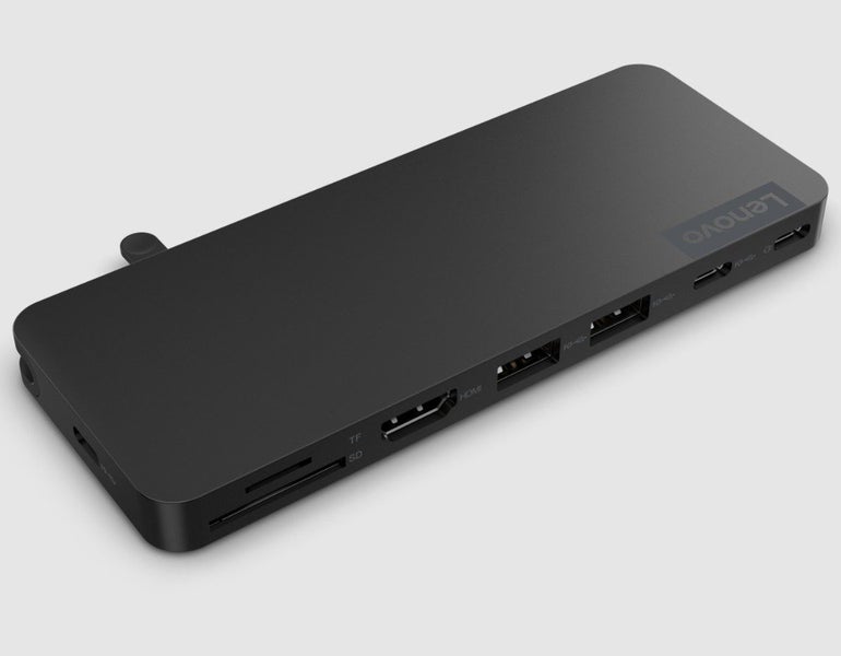 Lenovo USB-C Super Slim Travel Hub with Cable Management, Single 4K, 65W PD Carousel 2