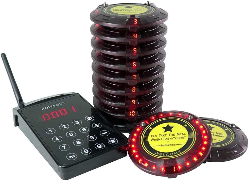 Long Range 12 Coaster Pager Paging Calling System 1000m - WPS103 Carousel 1
