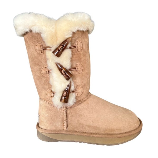 Casey Horn Toggle Sheepskin Tall Boots Carousel 2