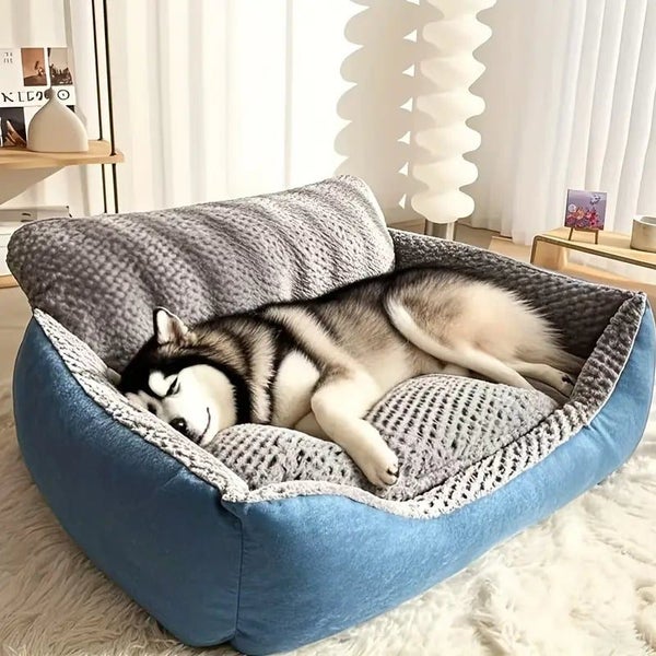 Size 120cmx90cmx37cm High back bolster comfort Pet bed Dog Bed Super Thick Warm Carousel 2