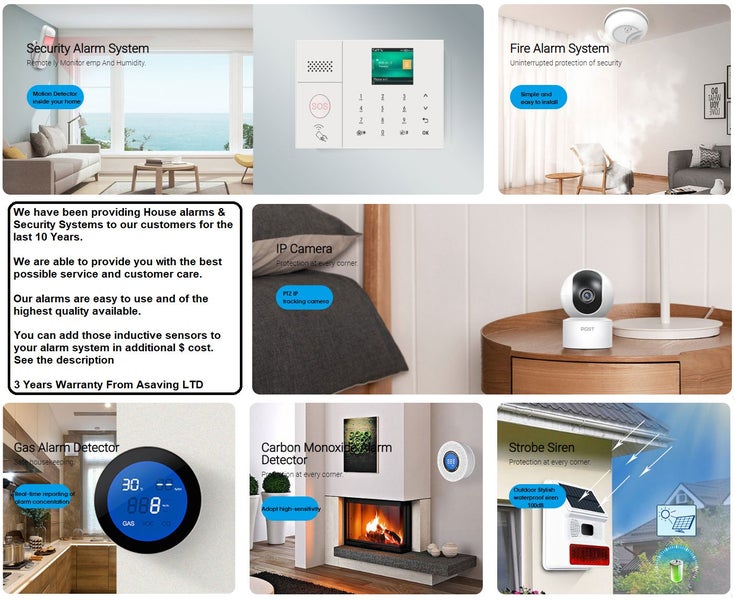 4G GSM Wifi Wireless GSM WIFI FREE APP Alarm System FREE APP Smart Life & Tuya Carousel 2