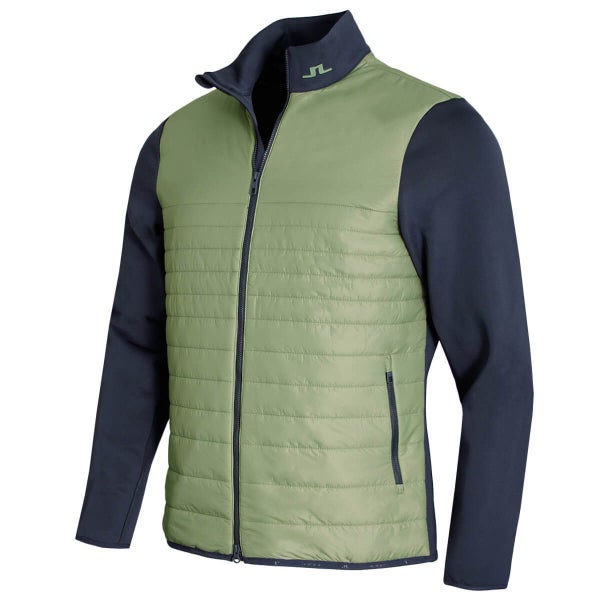J.Lindeberg Mens Martino Quilt Hybrid Water Repellent Golf Jacket Carousel 1