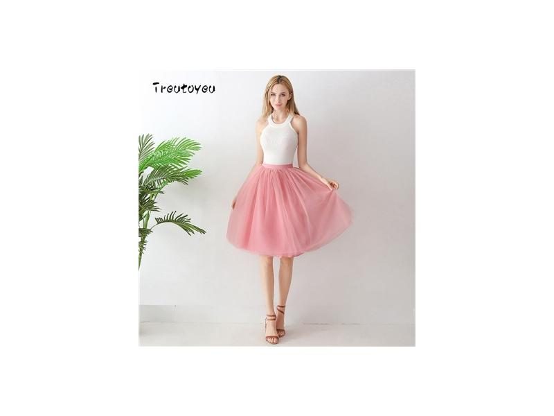 Gothic 7 Layers 65cm Mix Colors Tutu Tulle Skirt Women Streetwear High Waist Carousel 1