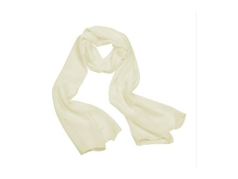 Solid Chiffon Wedding Bridal Shawl Wrap Cape Bolero Scarf Cloak Women Carousel 1
