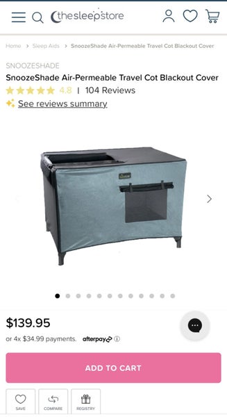 SnoozeShade for travel cots - Black62933729185794112