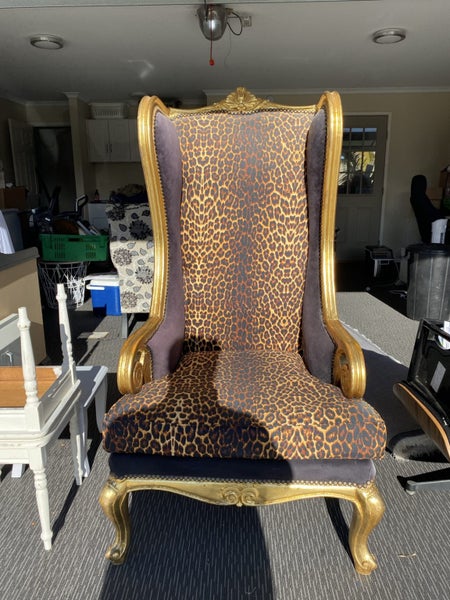 AMAZING Large Golden Leopard Throne62864736889729113