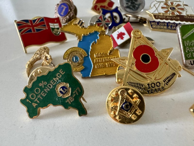 Massive Vintage Badge & Lapel Pin Lot – Lions, Lodges, Flags & Flair! Carousel 5