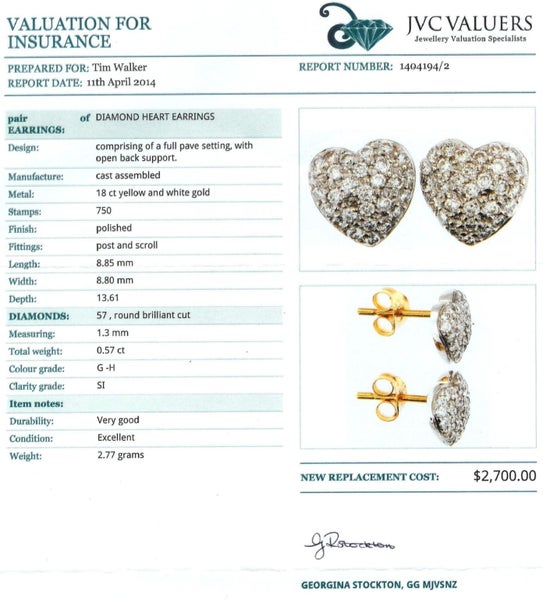 Diamond Heart Earrings as love comes first. Carousel 3