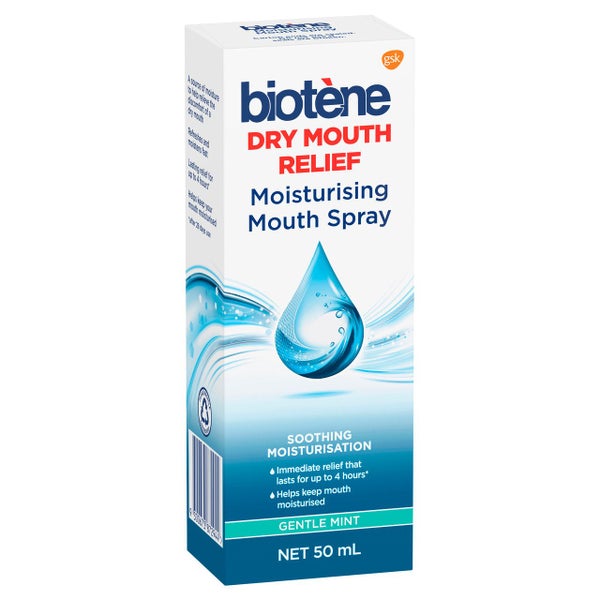 Biotene Moisturising Mouth Spray Gentle Mint 50mL Carousel 1