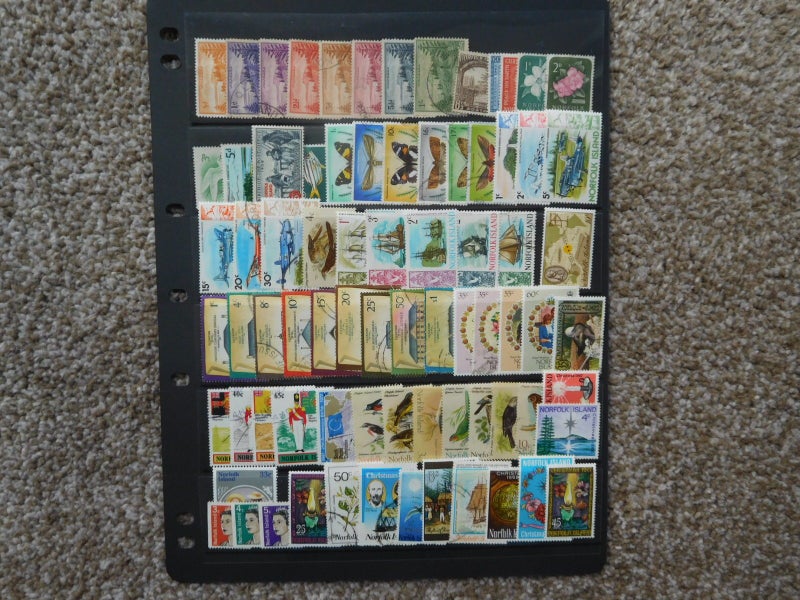 NORFOLK ISLAND stamp colln inc 1987 $2 and $3 FU , 75 +stamps , some THEMATICS Carousel 1