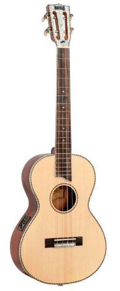 Mahalo - Pearl Series Acoustic Electric Baritone Ukulele - Natural Carousel 1