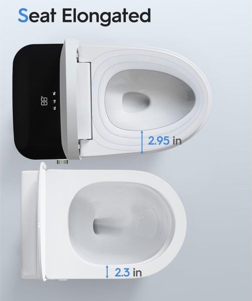 Smart Modern Bidet Toilet, with Heated Seat, Dual Auto Flush #704 Carousel 2