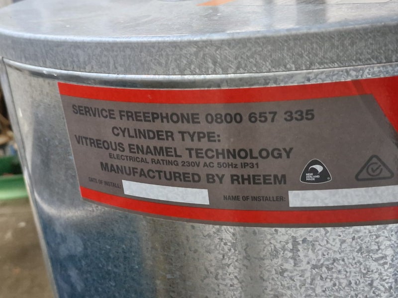 Rheem Mains Pressure 177L Hot Water Cylinder 2023 model $1750+ new Carousel 7