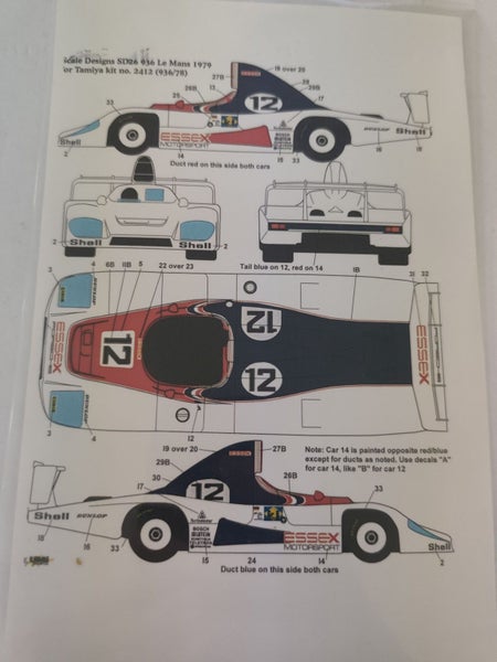 1/24 Scale Designs Porsche 936 '79 Le Mans Decals Carousel 1