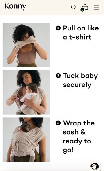 Konny baby carrier - natural beige Carousel 6