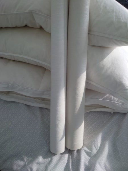 Wallpaper, partial rolls of white embossed x 2 Carousel 4