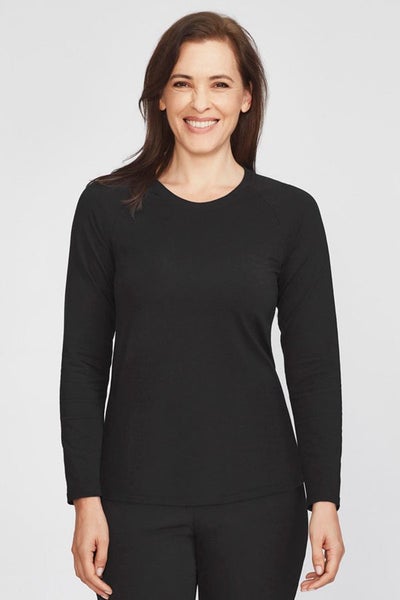 CT247LL BizCare Performance Womens Cotton Long Sleeve Tee Carousel 1