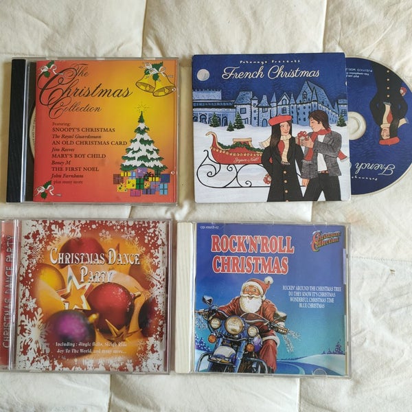 4x bulk, Christmas music CDs. Rock, fun, French Xmas Carousel 1