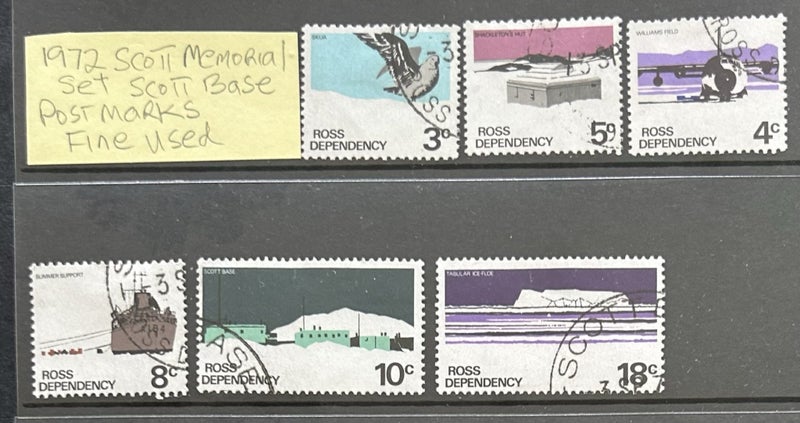 1972 Scott Memorial set Scott Base PMs Fine used Carousel 1