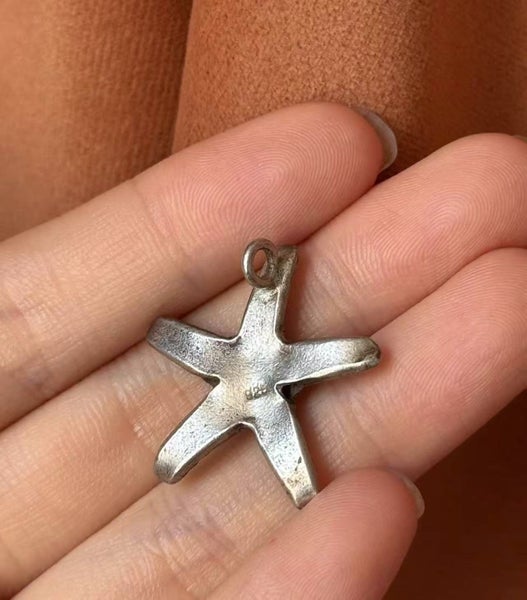 Vintage Solid Silver Starfish Pendant (Germany) Carousel 5