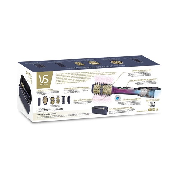 VS Sassoon Digital Sensor Luxe Air Styler - Black Rose Gold Carousel 6