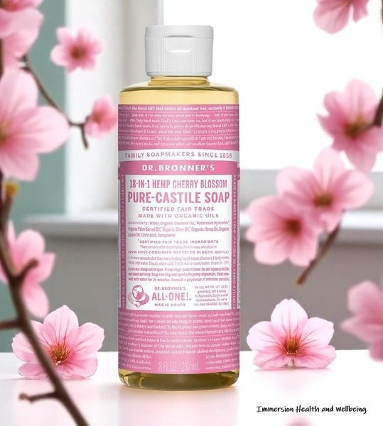 DR BRONNERS CHERRY BLOSSON LIQUID SOAP | Organic | Vegan | Body | Bath | 237ml Carousel 1