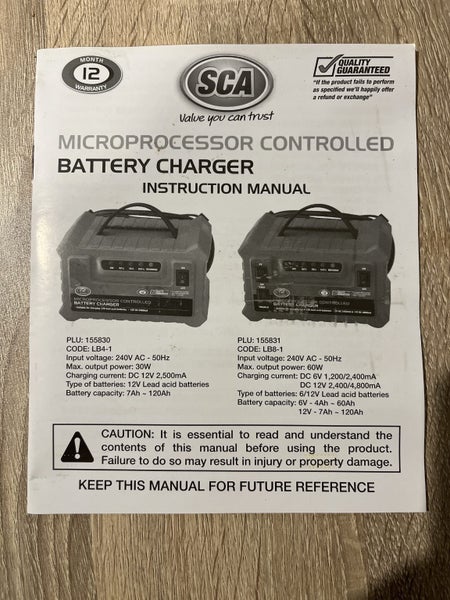 SCA Microprocessor controlled battery charger Carousel 6
