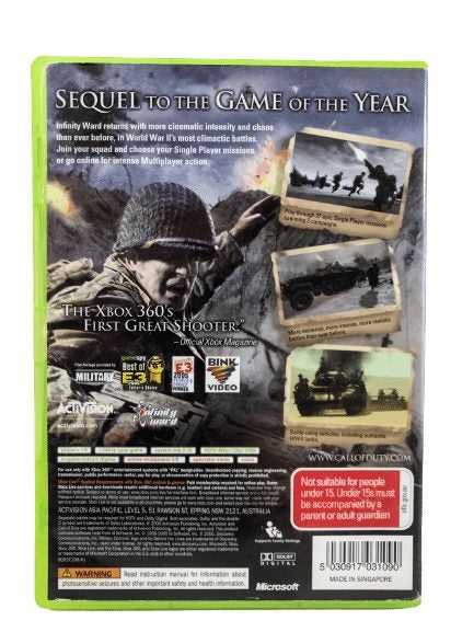 Call Of Duty 2 (XBox 360) *EXCELLENT & COMPLETE* Carousel 7